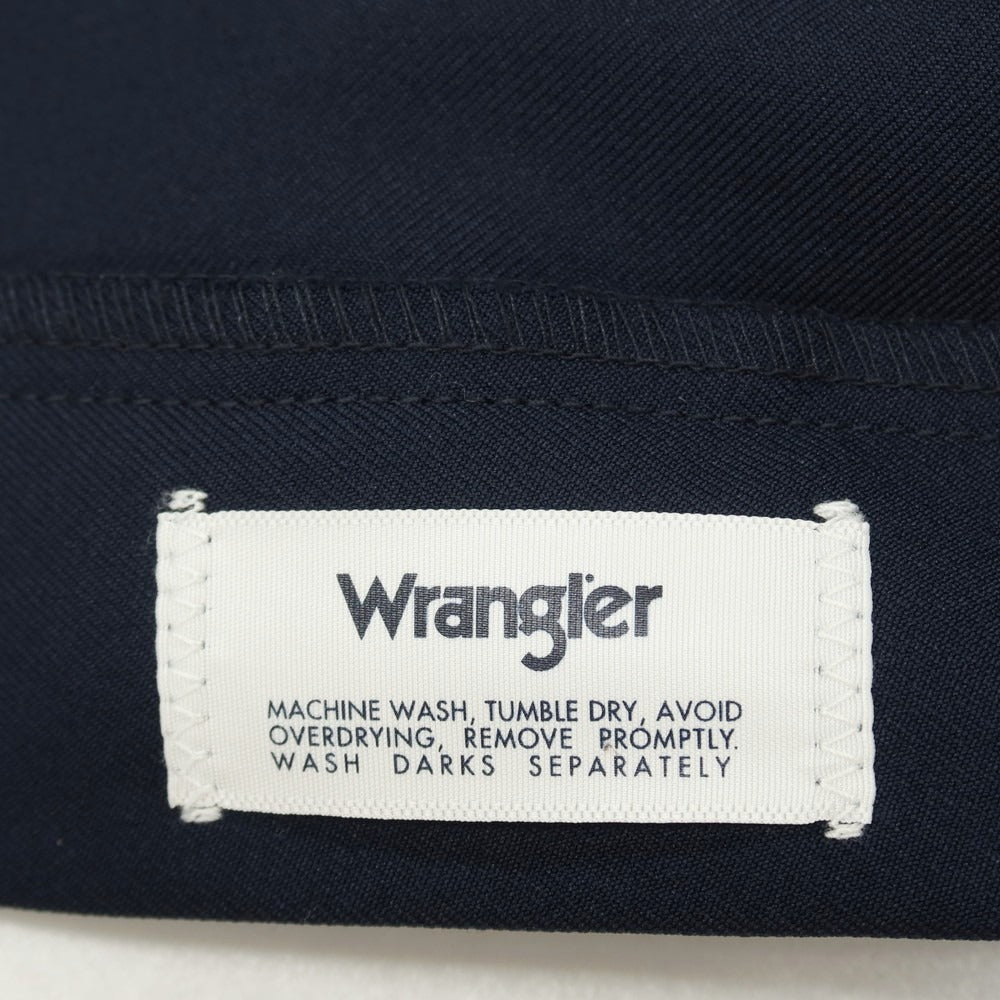 【中古】ラングラー Wrangler ポリエステル系 セミフレア カジュアルスラックスパンツ ネイビー【サイズ表記なし（M位）】【 状態ランクA 】【 メンズ 】