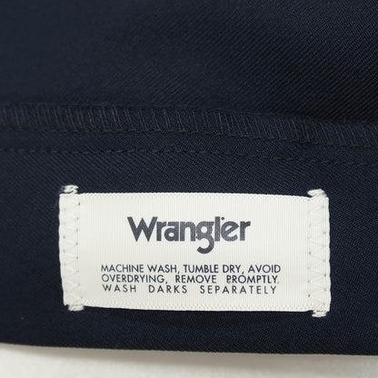 【中古】ラングラー Wrangler ポリエステル系 セミフレア カジュアルスラックスパンツ ネイビー【サイズ表記なし（M位）】【 状態ランクA 】【 メンズ 】