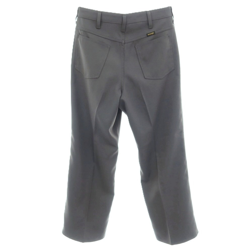 【中古】ラングラー Wrangler ポリエステル系 セミフレア カジュアルスラックスパンツ グレー【サイズ表記なし（M位）】【 状態ランクA 】【 メンズ 】