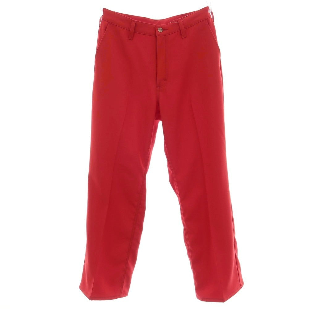 【中古】ラングラー Wrangler ポリエステル系 セミフレア カジュアルスラックスパンツ レッド【サイズ表記なし（M位）】【 状態ランクA 】【 メンズ 】