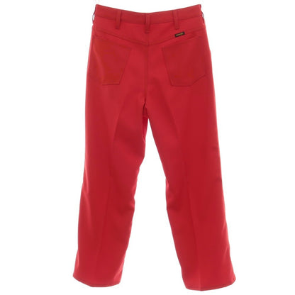 【中古】ラングラー Wrangler ポリエステル系 セミフレア カジュアルスラックスパンツ レッド【サイズ表記なし（M位）】【 状態ランクA 】【 メンズ 】