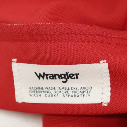 【中古】ラングラー Wrangler ポリエステル系 セミフレア カジュアルスラックスパンツ レッド【サイズ表記なし（M位）】【 状態ランクA 】【 メンズ 】