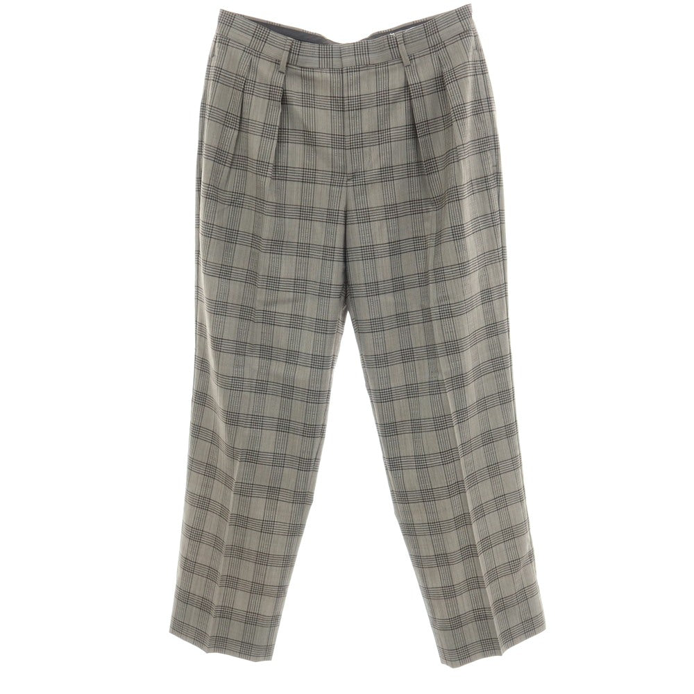 【中古】ブルックスブラザーズ Brooks Brothers ウール系 チェック カジュアルスラックスパンツ グレーxブラック【サイズ32】【 状態ランクA 】【 メンズ 】