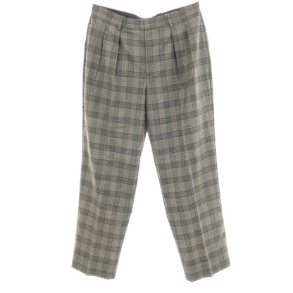 【中古】ブルックスブラザーズ Brooks Brothers ウール系 チェック カジュアルスラックスパンツ グレーxブラック【サイズ32】【 状態ランクA 】【 メンズ 】