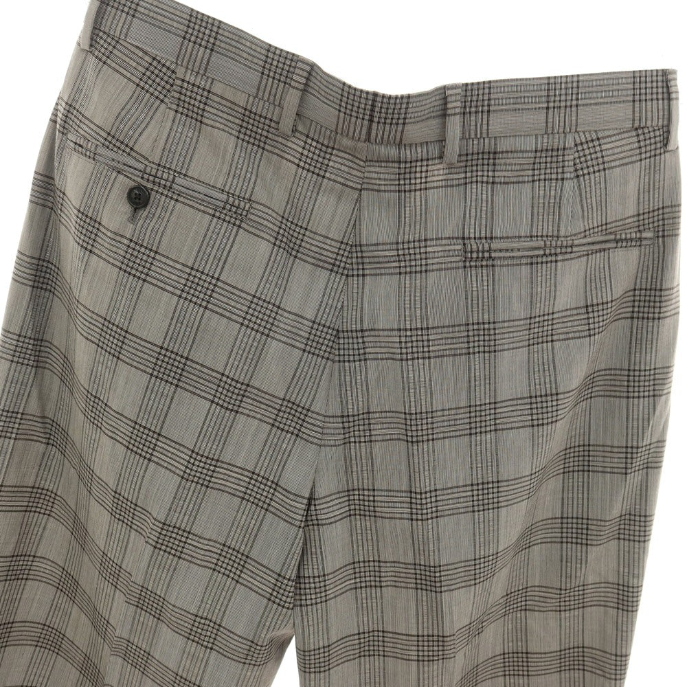 【中古】ブルックスブラザーズ Brooks Brothers ウール系 チェック カジュアルスラックスパンツ グレーxブラック【サイズ32】【 状態ランクA 】【 メンズ 】