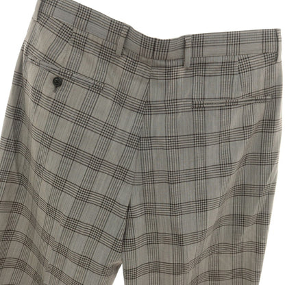 【中古】ブルックスブラザーズ Brooks Brothers ウール系 チェック カジュアルスラックスパンツ グレーxブラック【サイズ32】【 状態ランクA 】【 メンズ 】