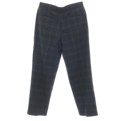 【中古】ブルックスブラザーズ Brooks Brothers ウール系 チェック カジュアルスラックスパンツ グリーンxネイビー【サイズ32】【 状態ランクA 】【 メンズ 】