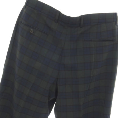 【中古】ブルックスブラザーズ Brooks Brothers ウール系 チェック カジュアルスラックスパンツ グリーンxネイビー【サイズ32】【 状態ランクA 】【 メンズ 】