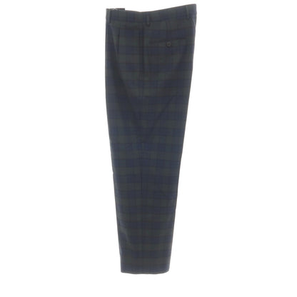 【中古】ブルックスブラザーズ Brooks Brothers ウール系 チェック カジュアルスラックスパンツ グリーンxネイビー【サイズ32】【 状態ランクA 】【 メンズ 】