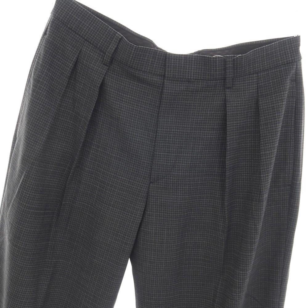 【中古】ブルックスブラザーズ Brooks Brothers ウール系 チェック カジュアルスラックスパンツ グレー【サイズ32】【 状態ランクA 】【 メンズ 】