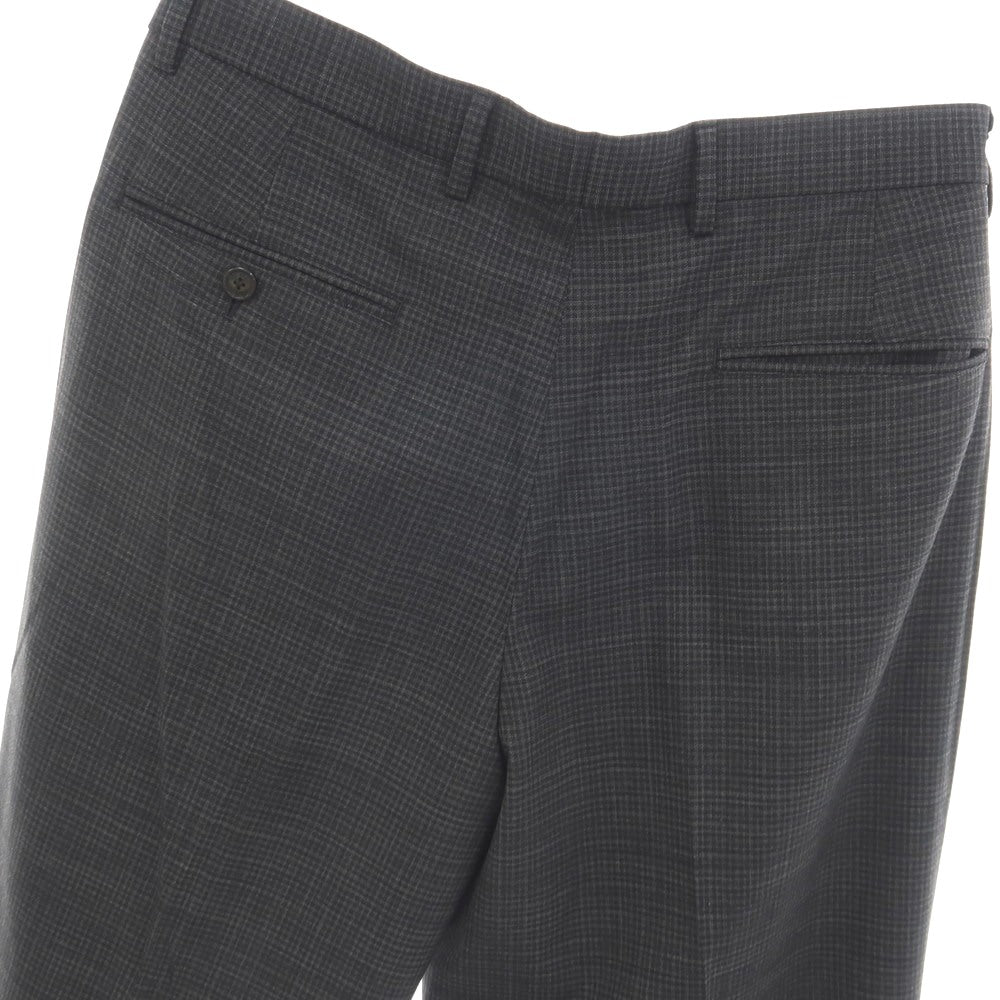 【中古】ブルックスブラザーズ Brooks Brothers ウール系 チェック カジュアルスラックスパンツ グレー【サイズ32】【 状態ランクA 】【 メンズ 】