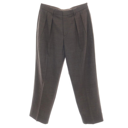 【中古】ブルックスブラザーズ Brooks Brothers ウール系 チェック カジュアルスラックスパンツ ブラウン【サイズ32】【 状態ランクA 】【 メンズ 】
