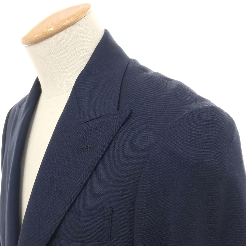 【中古】タカシマヤ takashimaya ELEFIT ウール 3つボタンスーツ ネイビー【サイズ表記なし（S位）】【 状態ランクC 】【 メンズ 】