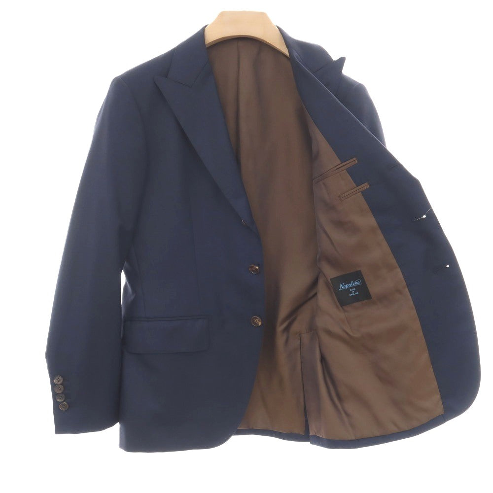 【中古】タカシマヤ takashimaya ELEFIT ウール 3つボタンスーツ ネイビー【サイズ表記なし（S位）】【 状態ランクC 】【 メンズ 】