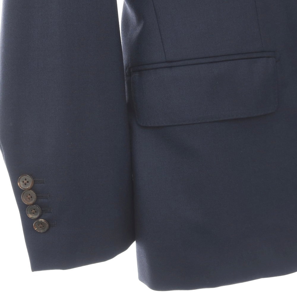 【中古】タカシマヤ takashimaya ELEFIT ウール 3つボタンスーツ ネイビー【サイズ表記なし（S位）】【 状態ランクC 】【 メンズ 】