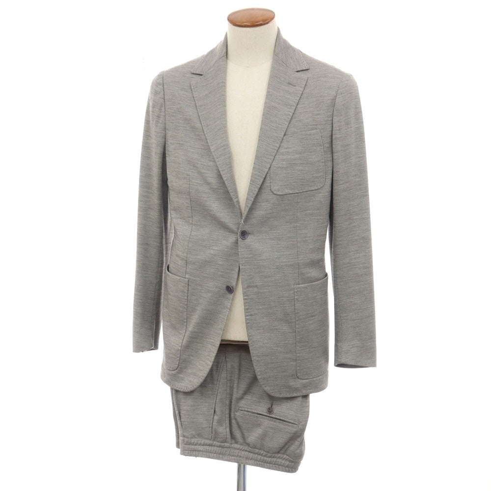 【中古】カナーリ CANALI Impeccabile ウール ジャージー 2つボタンスーツ セットアップ グレー【サイズ48】【 状態ランクB 】【 メンズ 】