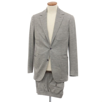 【中古】カナーリ CANALI Impeccabile ウール ジャージー 2つボタンスーツ セットアップ グレー【サイズ48】【 状態ランクB 】【 メンズ 】