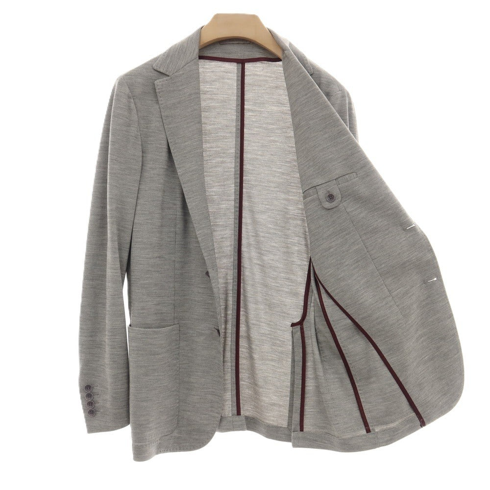 【中古】カナーリ CANALI Impeccabile ウール ジャージー 2つボタンスーツ セットアップ グレー【サイズ48】【 状態ランクB 】【 メンズ 】