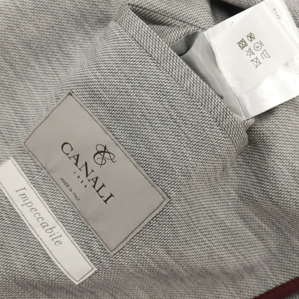 【中古】カナーリ CANALI Impeccabile ウール ジャージー 2つボタンスーツ セットアップ グレー【サイズ48】【 状態ランクB 】【 メンズ 】