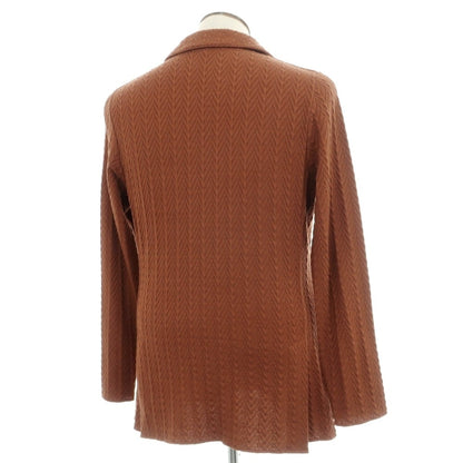 【中古】ラルディーニ LARDINI コットン 2B ニットジャケット ライトブラウン【サイズL】【 状態ランクB 】【 メンズ 】