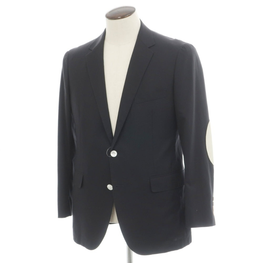 【中古】ユナイテッドアローズ UNITED ARROWS コットン 2B テーラードジャケット ブラックネイビー【サイズXL】【 状態ランクB 】【 メンズ 】
