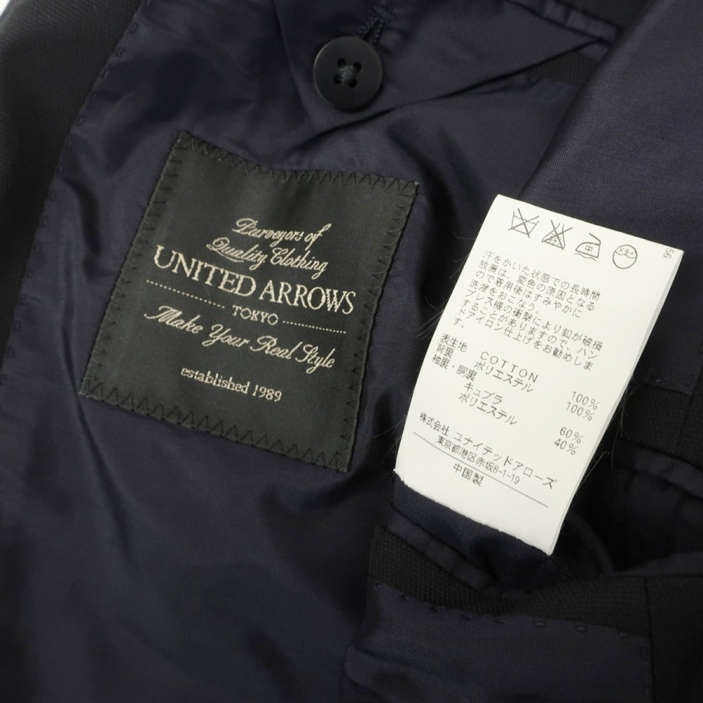 【中古】ユナイテッドアローズ UNITED ARROWS コットン 2B テーラードジャケット ブラックネイビー【サイズXL】【 状態ランクB 】【 メンズ 】