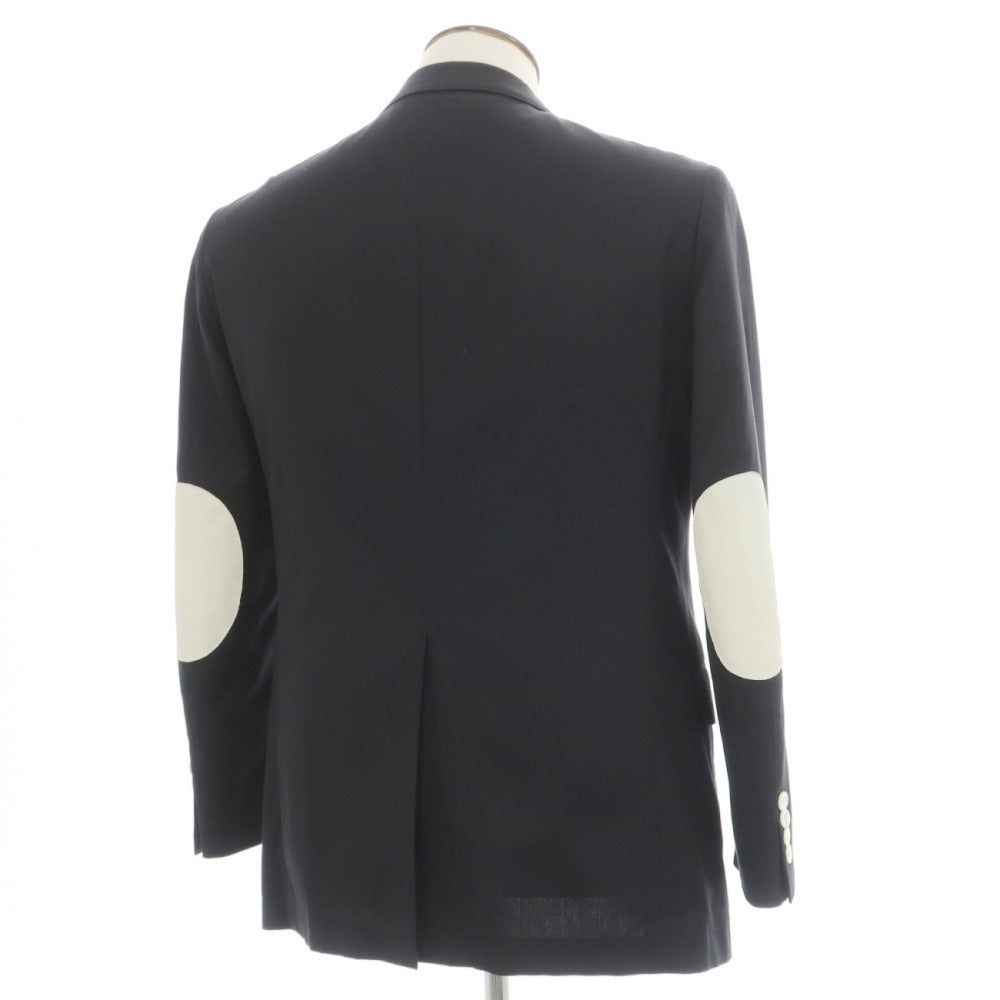 【中古】ユナイテッドアローズ UNITED ARROWS コットン 2B テーラードジャケット ブラックネイビー【サイズXL】【 状態ランクB 】【 メンズ 】