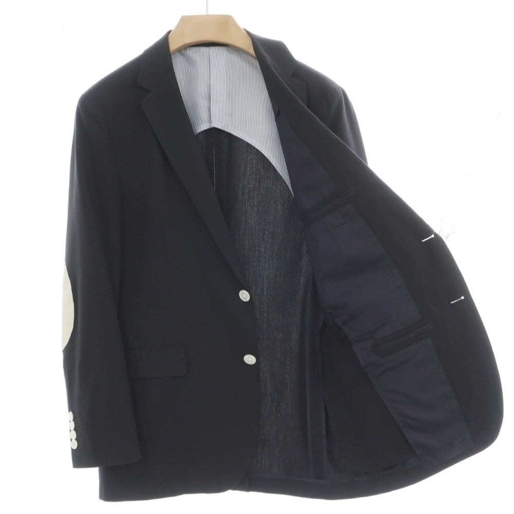 【中古】ユナイテッドアローズ UNITED ARROWS コットン 2B テーラードジャケット ブラックネイビー【サイズXL】【 状態ランクB 】【 メンズ 】