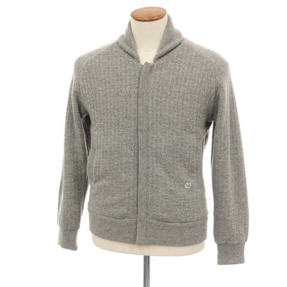 【中古】ミラショーン mila schon リバーシブル ウールカシミヤ ジップアップ ニットブルゾン グレーxダークベージュ【サイズ46】【 状態ランクB 】【 メンズ 】