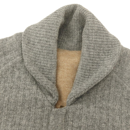 【中古】ミラショーン mila schon リバーシブル ウールカシミヤ ジップアップ ニットブルゾン グレーxダークベージュ【サイズ46】【 状態ランクB 】【 メンズ 】