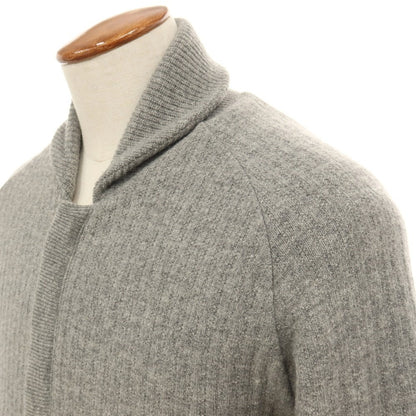 【中古】ミラショーン mila schon リバーシブル ウールカシミヤ ジップアップ ニットブルゾン グレーxダークベージュ【サイズ46】【 状態ランクB 】【 メンズ 】