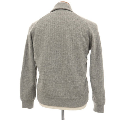 【中古】ミラショーン mila schon リバーシブル ウールカシミヤ ジップアップ ニットブルゾン グレーxダークベージュ【サイズ46】【 状態ランクB 】【 メンズ 】