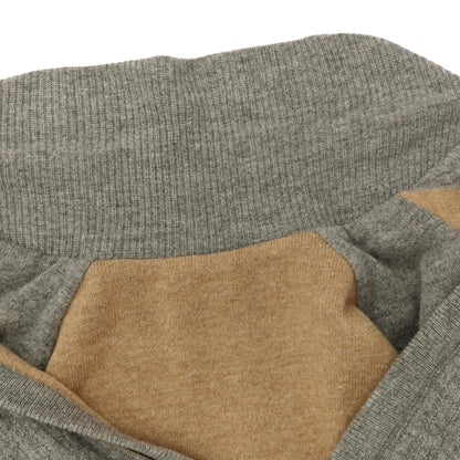 【中古】ミラショーン mila schon リバーシブル ウールカシミヤ ジップアップ ニットブルゾン グレーxダークベージュ【サイズ46】【 状態ランクB 】【 メンズ 】