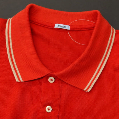 【中古】マーロ Malo コットン 鹿の子 半袖ポロシャツ レッド【サイズ50】【 状態ランクB 】【 メンズ 】