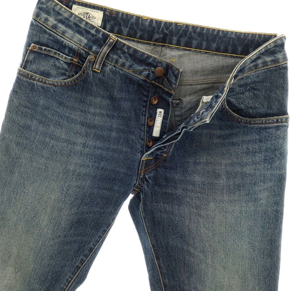 【中古】ジーティーアー G.T.A ストレッチ コットン デニムパンツ ジーンズ ネイビー【サイズ33】【 状態ランクB 】【 メンズ 】