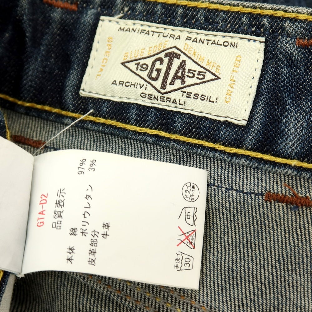 【中古】ジーティーアー G.T.A ストレッチ コットン デニムパンツ ジーンズ ネイビー【サイズ33】【 状態ランクB 】【 メンズ 】