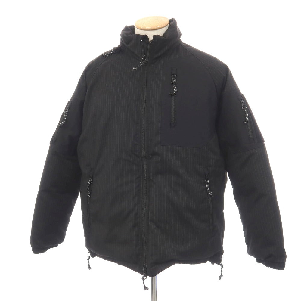 【中古】コムデギャルソンオム COMME des GARCONS HOMME 2023年秋冬 ウールポリエステル ピンストライプ ダウンジャケット ブラックxグレー【サイズS】【 状態ランクB 】【 メンズ 】