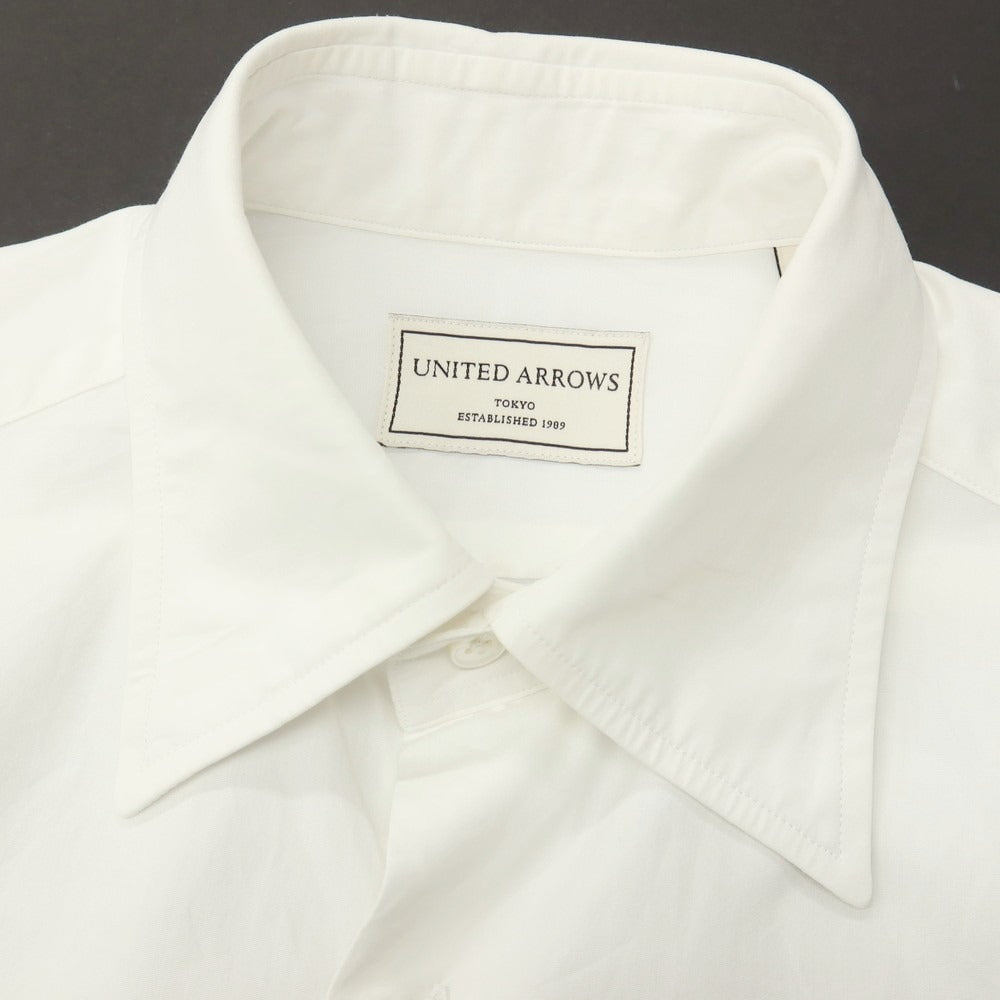 【中古】ユナイテッドアローズ UNITED ARROWS コットン レギュラーカラー ドレスシャツ ホワイト【サイズ37】【 状態ランクC 】【 メンズ 】
