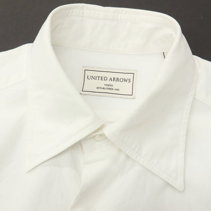 【中古】ユナイテッドアローズ UNITED ARROWS コットン レギュラーカラー ドレスシャツ ホワイト【サイズ37】【 状態ランクC 】【 メンズ 】