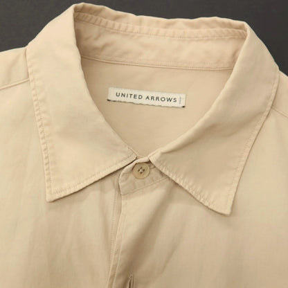 【中古】ユナイテッドアローズ UNITED ARROWS コットン レギュラーカラー カジュアルシャツ ベージュ【サイズS】【 状態ランクB 】【 メンズ 】
