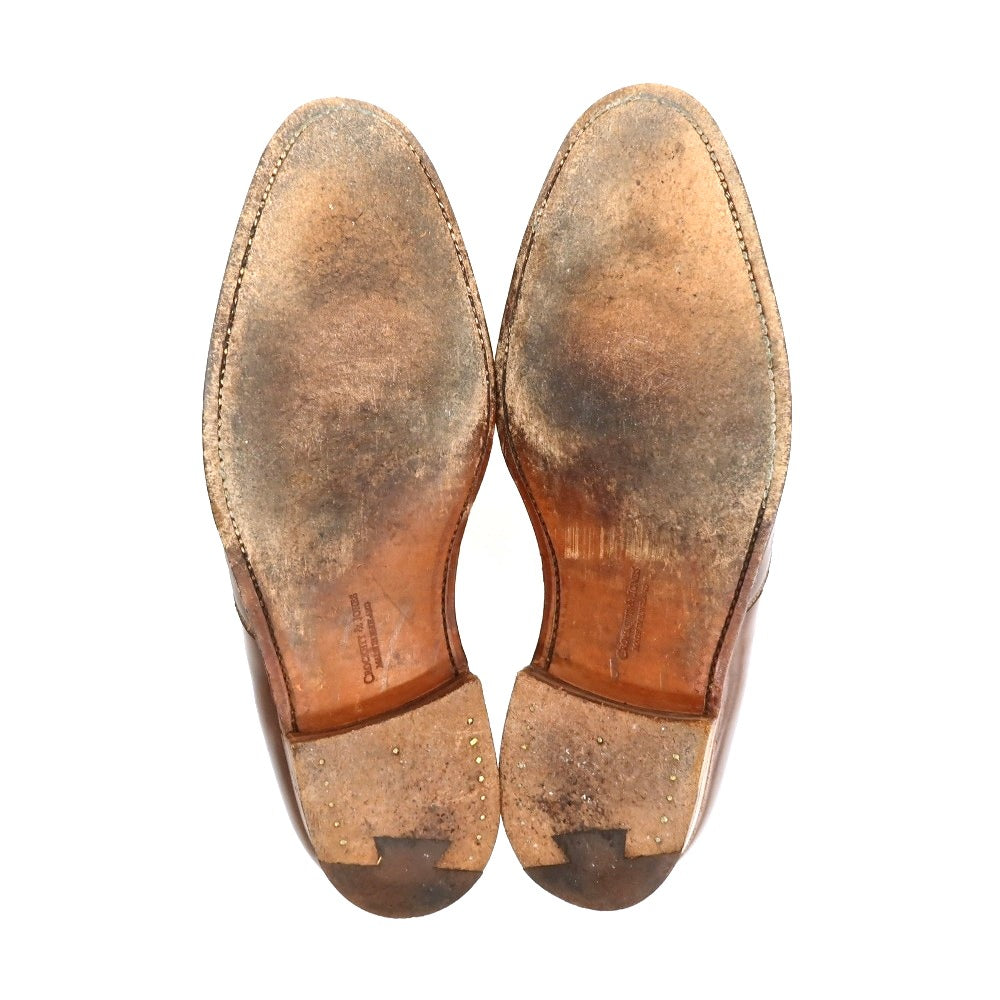 【中古】クロケットアンドジョーンズ CROCKETT&amp;JONES TOMORROWLAND別注 ローファー ブラウン【サイズ9】【 状態ランクC 】【 メンズ 】