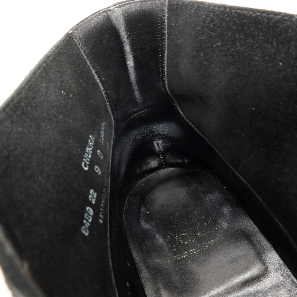 【中古】クロケットアンドジョーンズ CROCKETT&amp;JONES スエード ブーツ ブラック【サイズ9D】【 状態ランクC 】【 メンズ 】