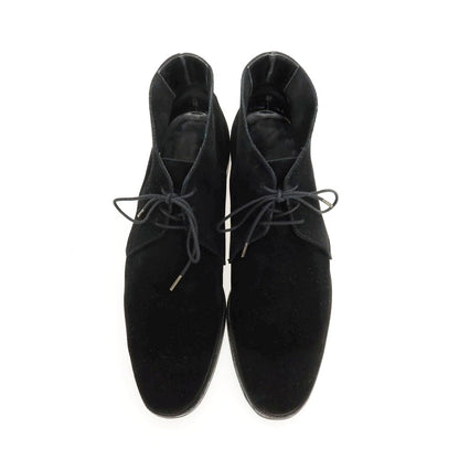 【中古】クロケットアンドジョーンズ CROCKETT&amp;JONES スエード ブーツ ブラック【サイズ9D】【 状態ランクC 】【 メンズ 】