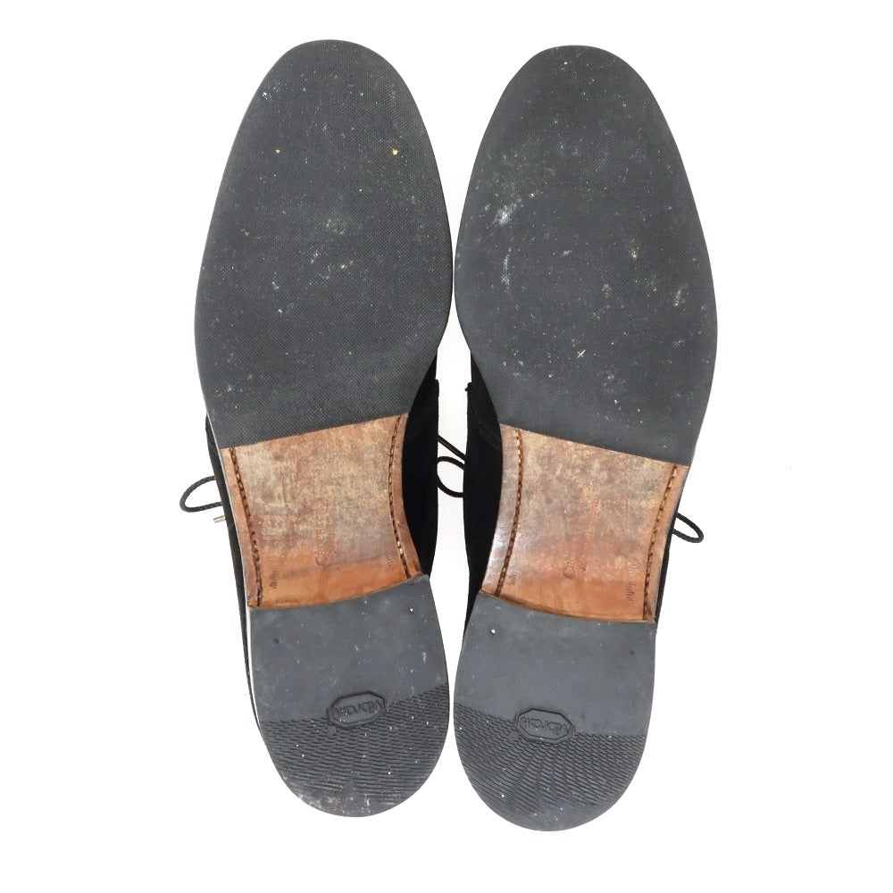 【中古】クロケットアンドジョーンズ CROCKETT&amp;JONES スエード ブーツ ブラック【サイズ9D】【 状態ランクC 】【 メンズ 】