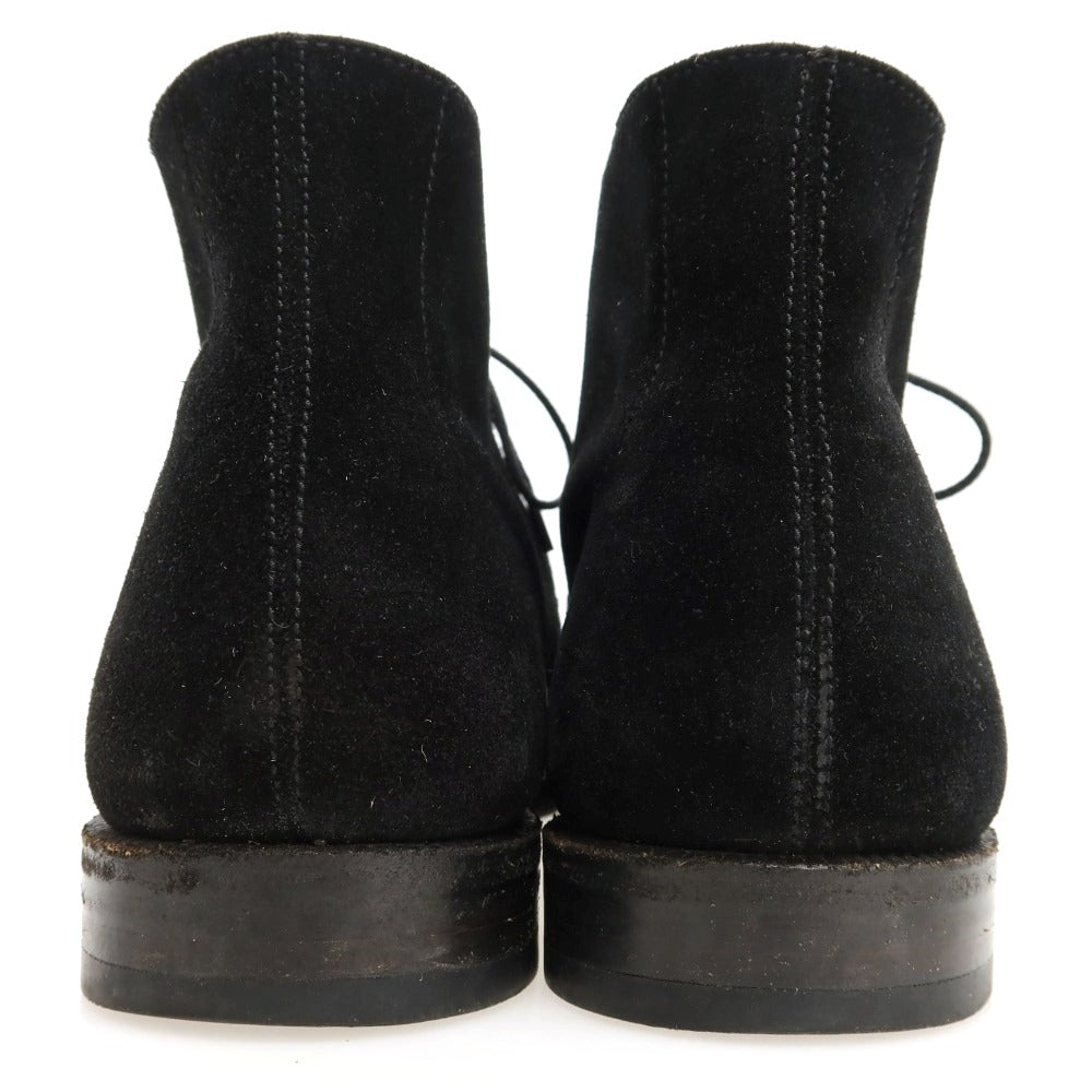 【中古】クロケットアンドジョーンズ CROCKETT&amp;JONES スエード ブーツ ブラック【サイズ9D】【 状態ランクC 】【 メンズ 】