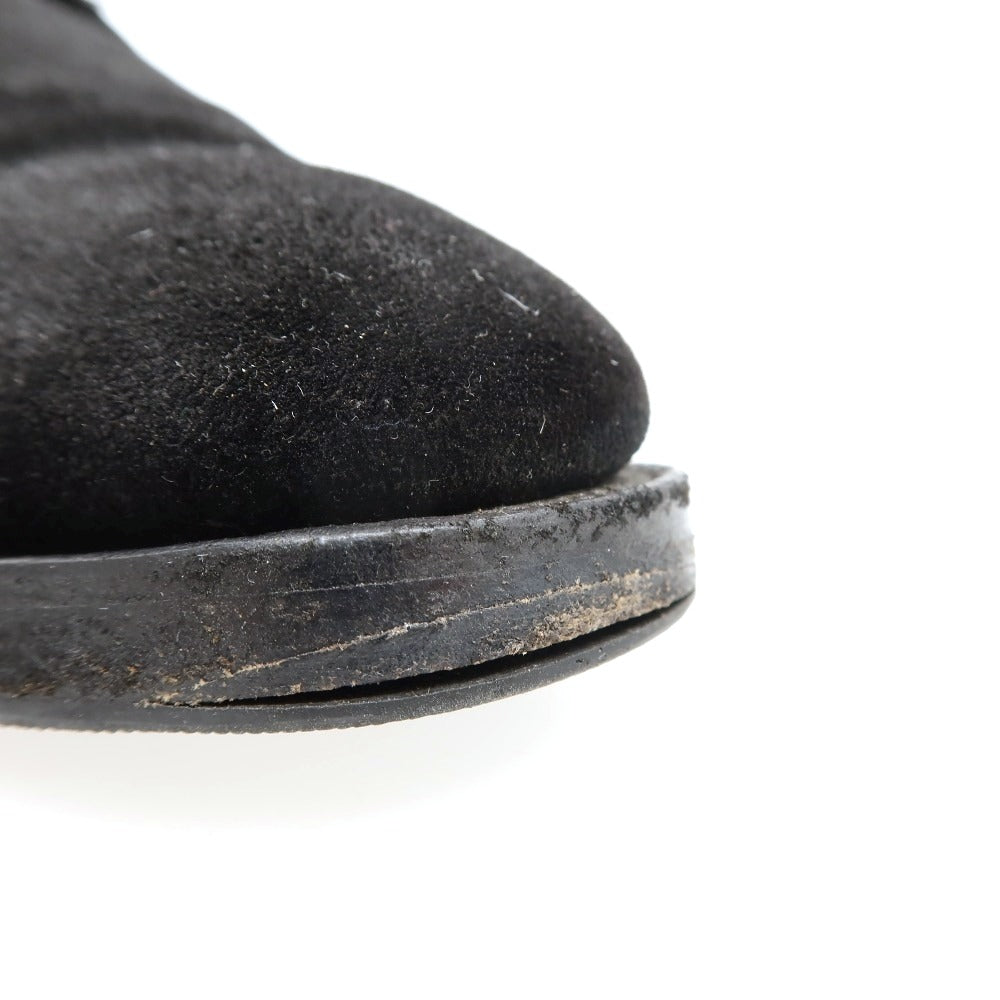 【中古】クロケットアンドジョーンズ CROCKETT&amp;JONES スエード ブーツ ブラック【サイズ9D】【 状態ランクC 】【 メンズ 】