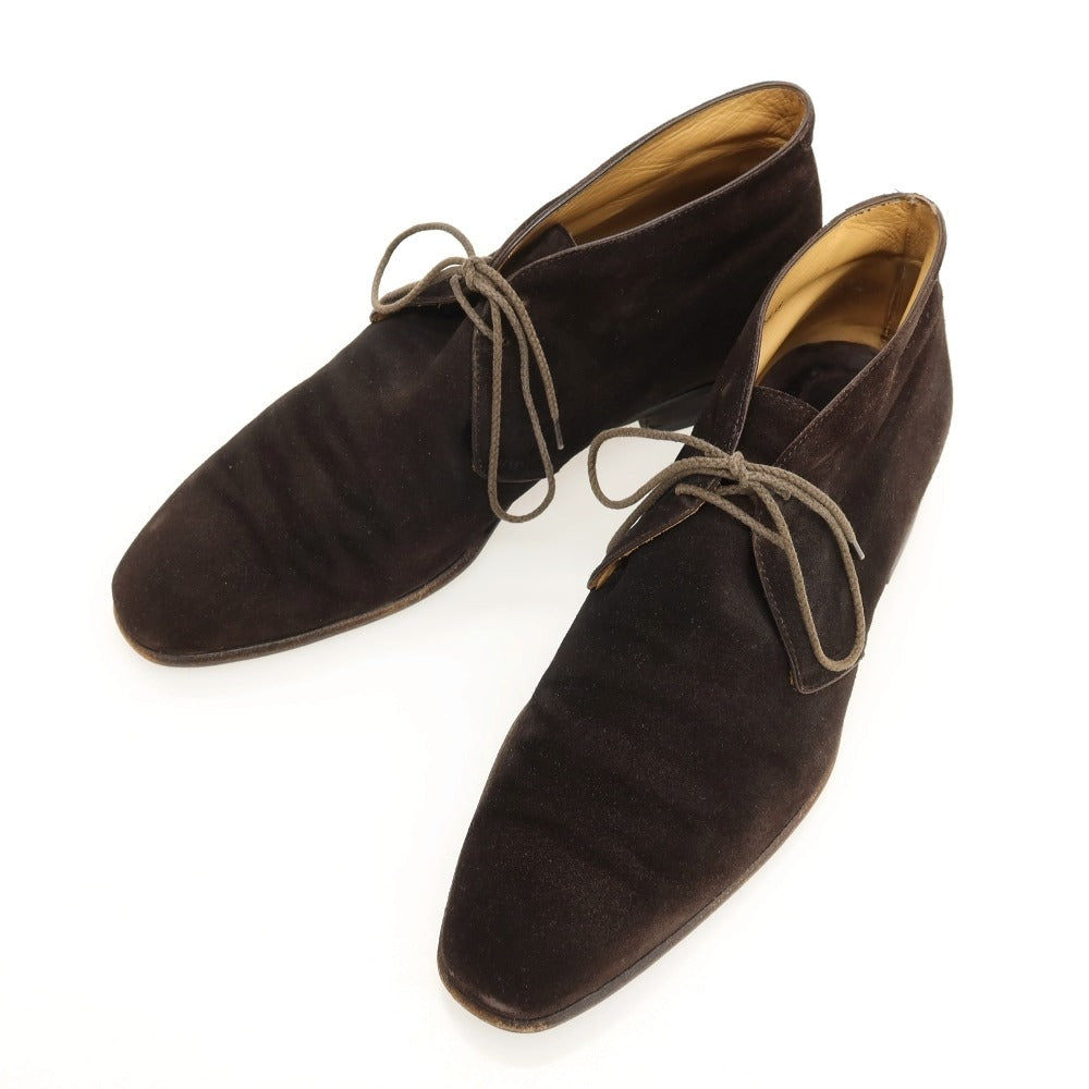 【中古】ディメッラ DI MELLA スエード ブーツ ダークブラウン【サイズ表記不明(UK8.5位)】【 状態ランクD 】【 メンズ 】
