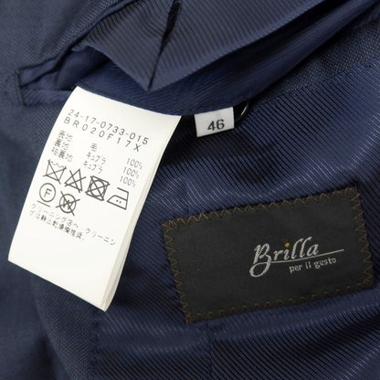 【中古】ブリッラ ペル イル グスト Brilla per il gusto SUPER150’S ウール 3つボタンスーツ ネイビー【サイズ46】【 状態ランクB 】【 メンズ 】