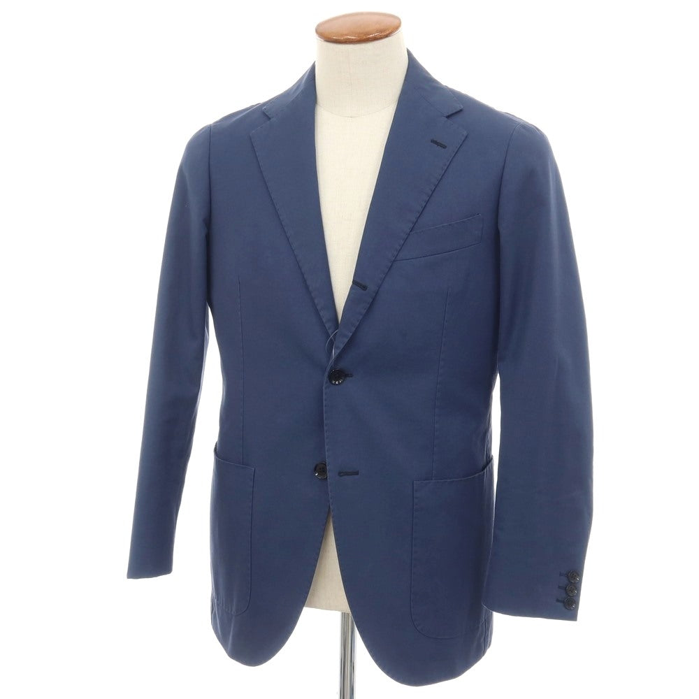 【中古】ビームスエフ BEAMS F コットン 3B テーラードジャケット ネイビーブルー【サイズ46】【 状態ランクC 】【 メンズ 】