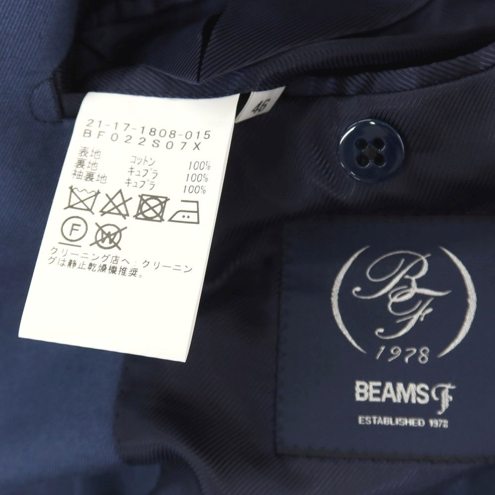【中古】ビームスエフ BEAMS F コットン 3B テーラードジャケット ネイビーブルー【サイズ46】【 状態ランクC 】【 メンズ 】